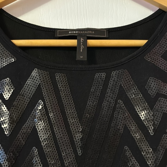 Sequin mini bcbg black dress - Picture 2 of 4